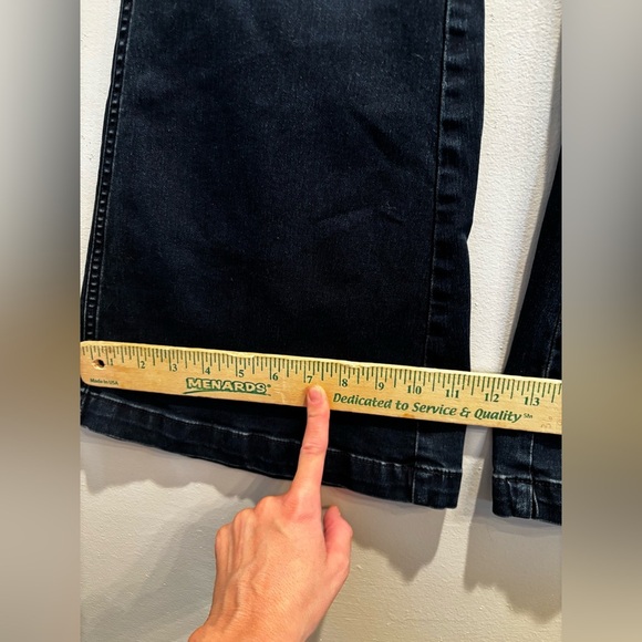 Free People Dark Blue Flare Jeans size 29 pull-on clean simple neutral basic - Picture 7 of 16